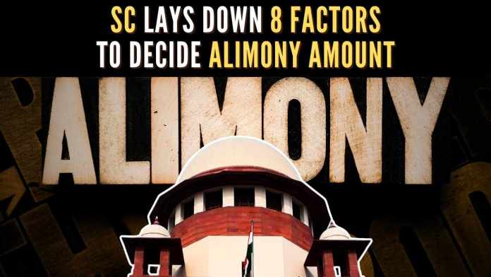 SC lays down 8 factors to decide alimony amount Supreme Court's alimony ruling aims to balance financial responsibilities and address complexities of divorce
