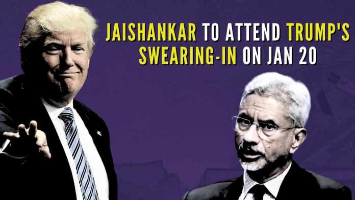 Jaishankar to attend Trump's swearing-in on Jan 20 Jaishankar's engagement with the incoming US leadership is expected to further bolster bilateral cooperation in the years ahead
