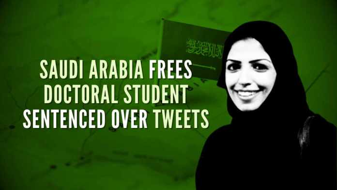 Saudi Arabia frees Doctoral student sentenced over tweets Salma al-Shehab, a mother of two, had been sentenced to 34 years in prison back in 2022 over her tweets, part of a wider crackdown on dissent in the kingdom