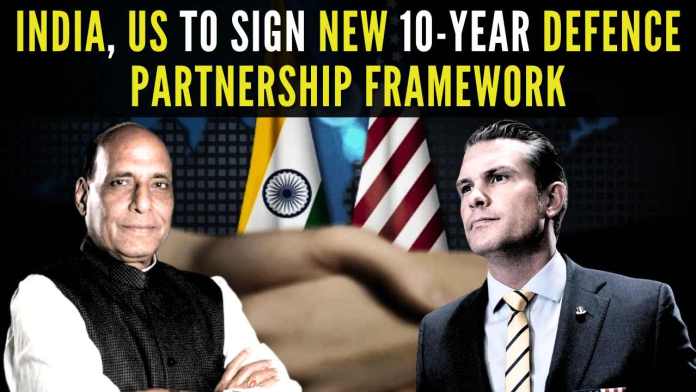 India, US to sign new 10-year defence partnership framework The US Dept of Defence said Hegseth noted at the meeting that Trump and Modi had set a “strong foundation for our relationship, which we’re building on here today: productive, pragmatic and realistic”