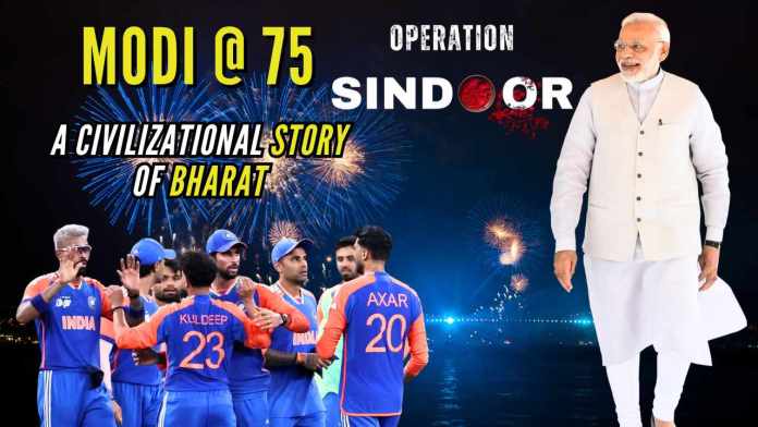 Modi @ 75 A civilizational story of Bharat — Hindutva rising from Pahalgam to ‘Operation Cricket’ From Pahalgam to Operation Sindoor and Operation Cricket, Modi at 75 embodies Bharat’s unbroken spirit, Hindutva’s resurgence, and the civilizational pride of Sanatan Dharma