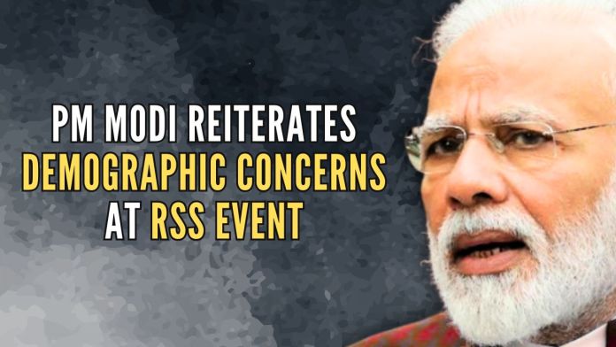 PM Modi Reiterates Demographic Concerns at RSS Event PM Modi Warns of Threat to India's Unity from Infiltration, Reiterates Demographic Concerns