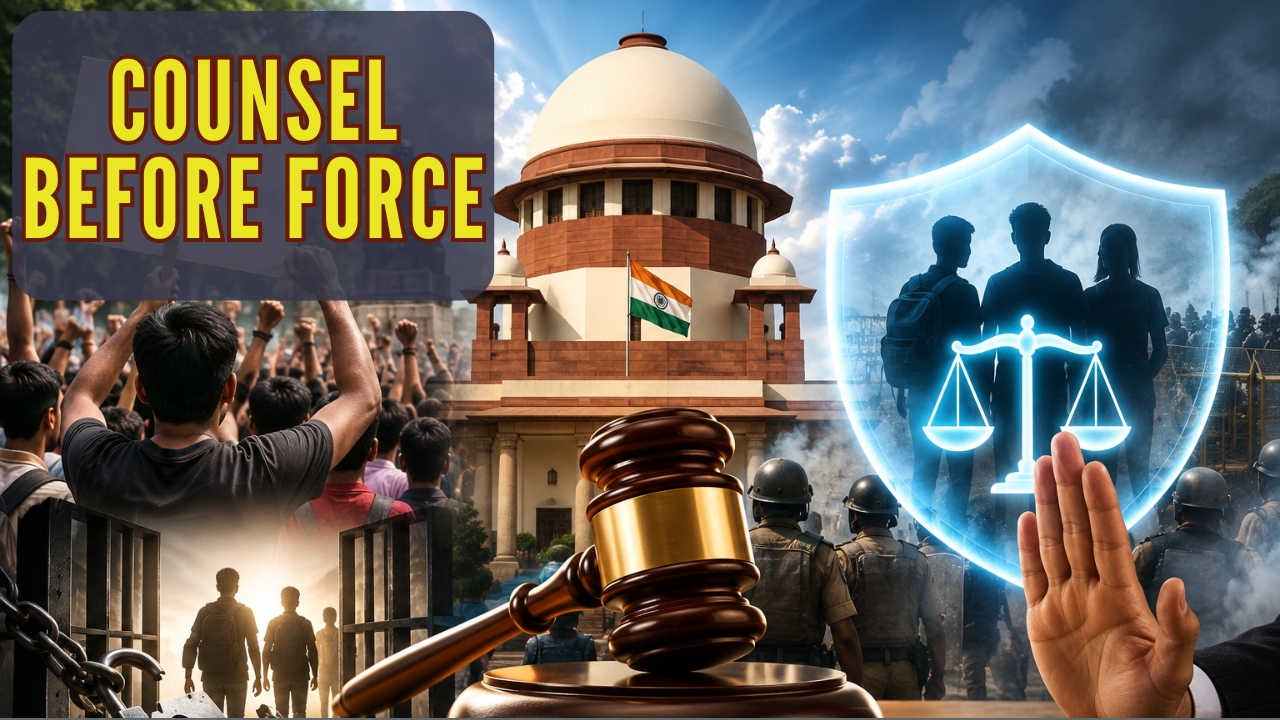 Hearing a plea on the July 20 CJP protest, the Supreme Court stressed restraint by police and counselling for youngsters involved in demonstrations