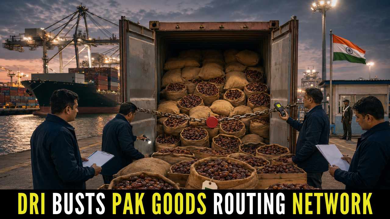Investigators found the consignment was first shipped from Pakistan to Dubai before being repacked and exported to India