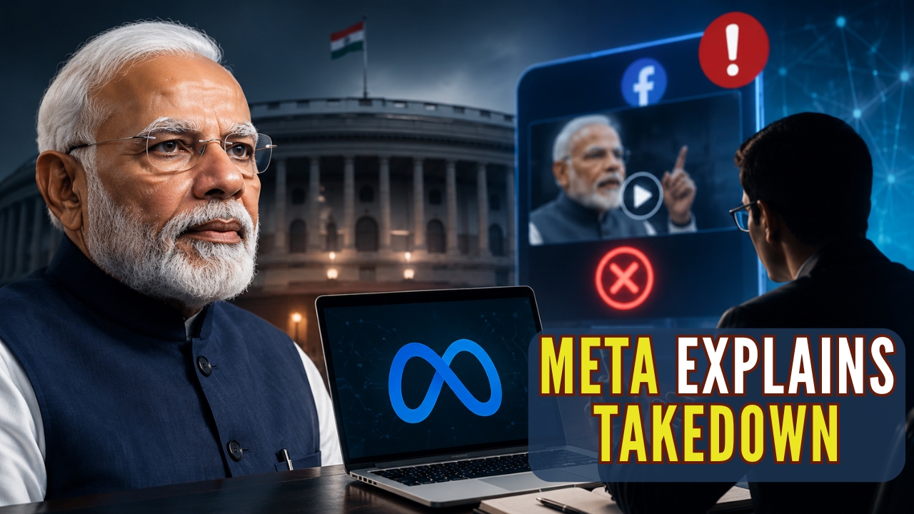 Senior Meta officials met the IT Secretary and explained that an AI-driven technical error led to the brief takedown of PM Modi's video