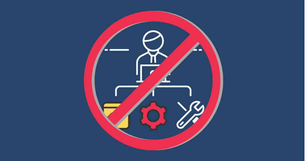 a picture of a support icon with a red circle with a slash through it