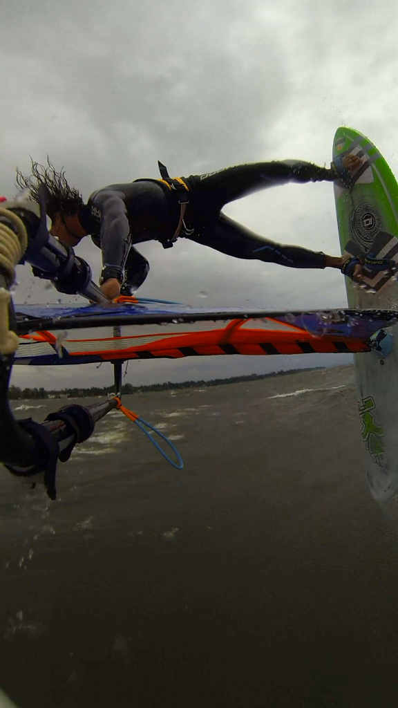 Pushloop - Phil Soltysiak CAN 9 Windsurfing on Lac Champlain. Photo by Adam Wojtkowiak.