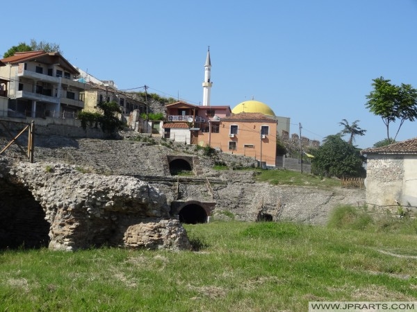 Amphitheater of Durres and Fatih Mosque