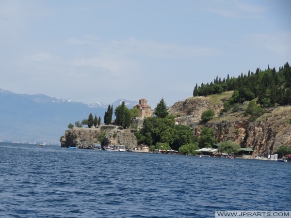 View at St. John Kaneo Church from Lake Ohrid (Macedonia)