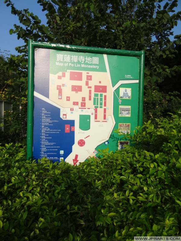 Map of Po Lin Monastery (Ngong Ping, Hong Kong)