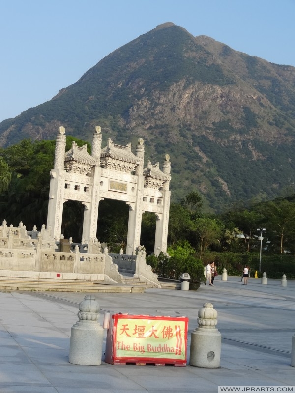 Open Space in Ngong Ping (Hong Kong) facing the Po Lin Monastery and the Big Buddha, where Religious Ceremonies are Occasionally held