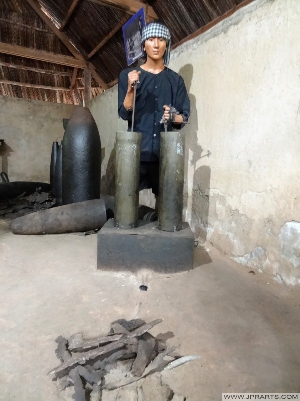 Viet Cong Dummies Re-Using Unexploded American Munitions (Cu Chi Tunnel in Ben Dinh, Vietnam)