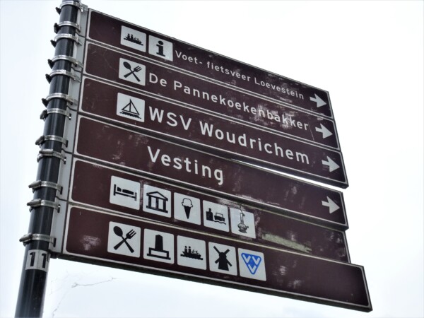 Signposts in Woudrichem, The Netherlands