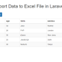 Export Data To Excel File In Laravel – PHPZAG.COM