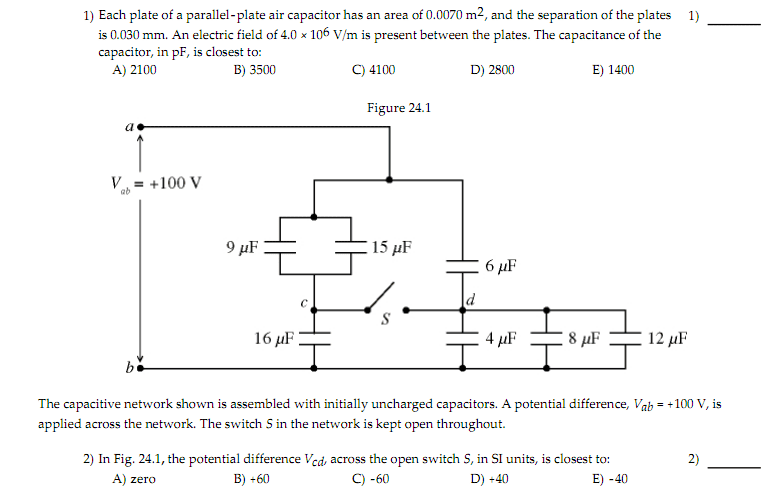 Parallel Plate Air Capacitor Physics Forums