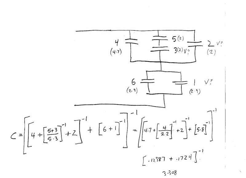 Finding Potential And Charge Across A Capacitor In A Multi