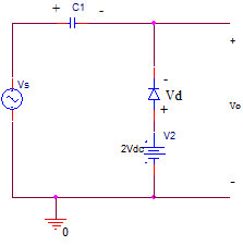 Circuit Analysis Of A Positive Offset Clamping Diode Circuit