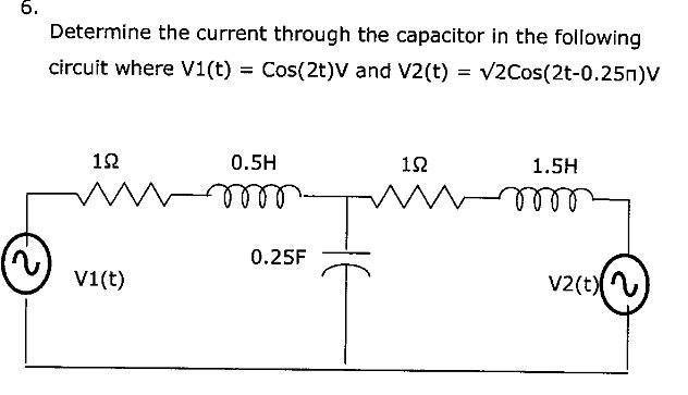 Finding Current Across A Capacitor In A Circuit With Two Ac