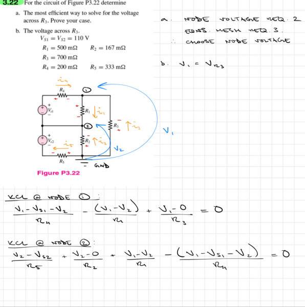 Finding The Voltage Across A Resistor Using The Node Voltage