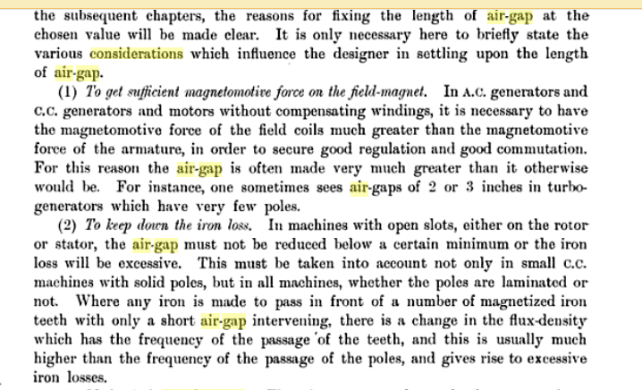 Electrical Reason For Big Air Gap Of Induction Motor
