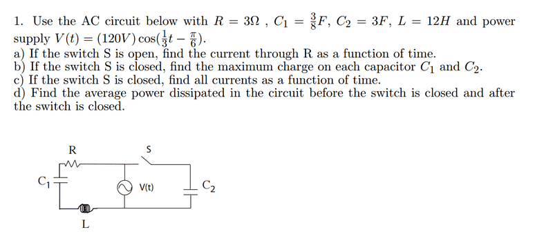 Alternating Rlc Circuit With An Additional Capacitor