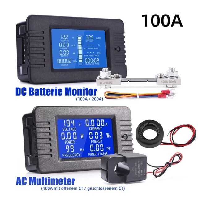 Ac dc lcd-panel digital power watt meter monitor spannung voltmeter