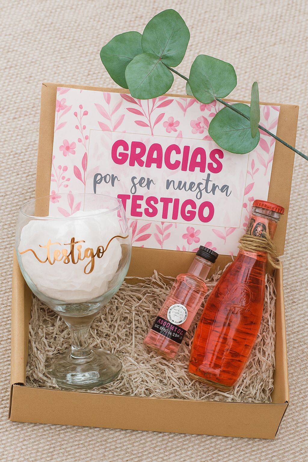 Kit testigo Gin Tonic "Gracias por ser nuestra testigo" 💗