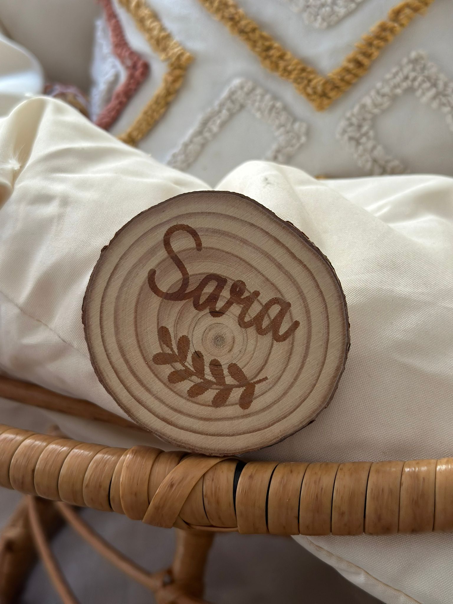 Marcasitios rodaja de madera navidad