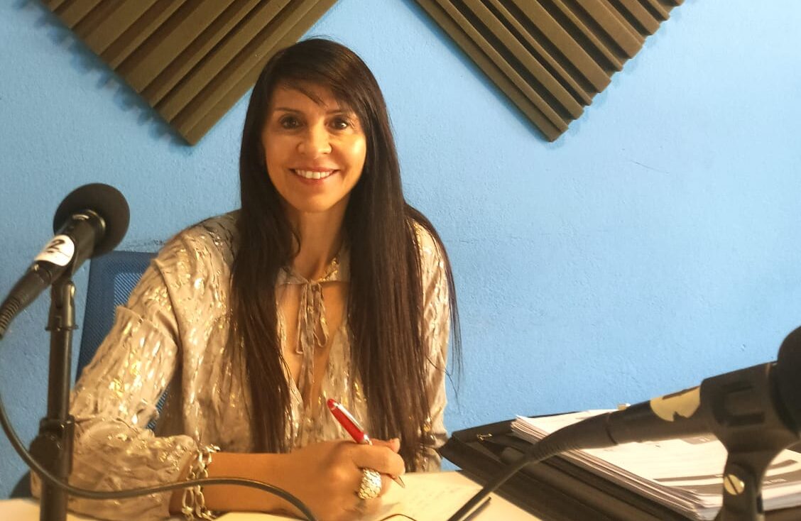 Candidata a senadora nacional por la alianza Libertad Avanza, Lorena Villaverde.