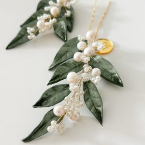 Duo de alfinetes “Oliveiras” | Acessórios de noiva