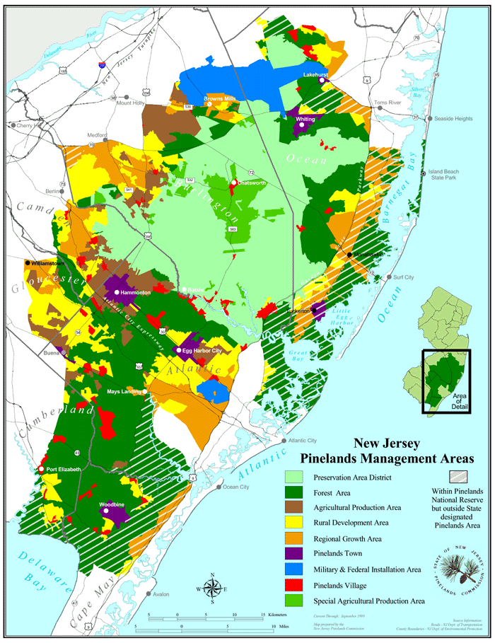Pine Barrens Long Island Map Pinelands Landuse Full 