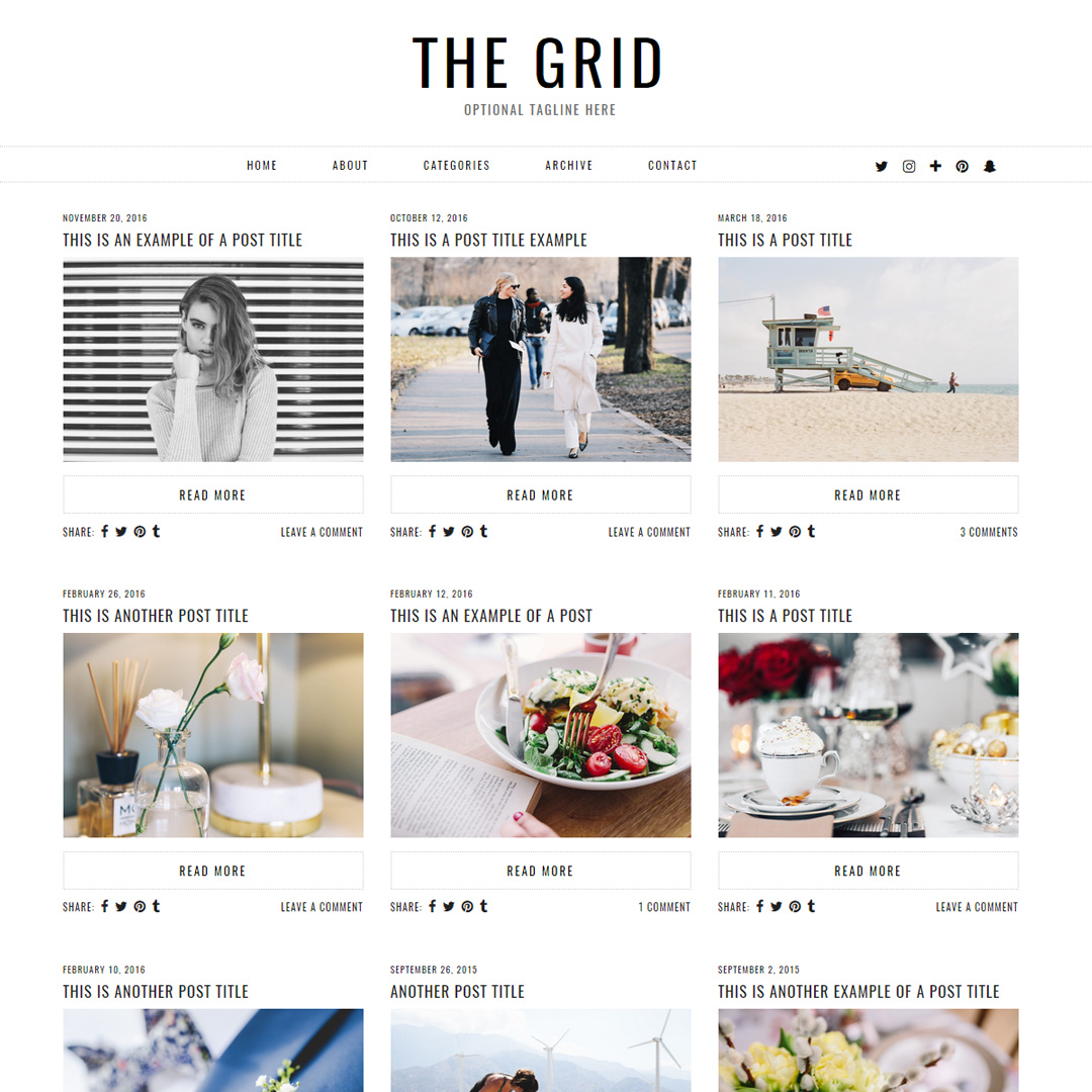 Discover the 11 key factors that go into the best wordpress themes for online businesses. The Grid: Multi-purpose WordPress Theme by pipdig