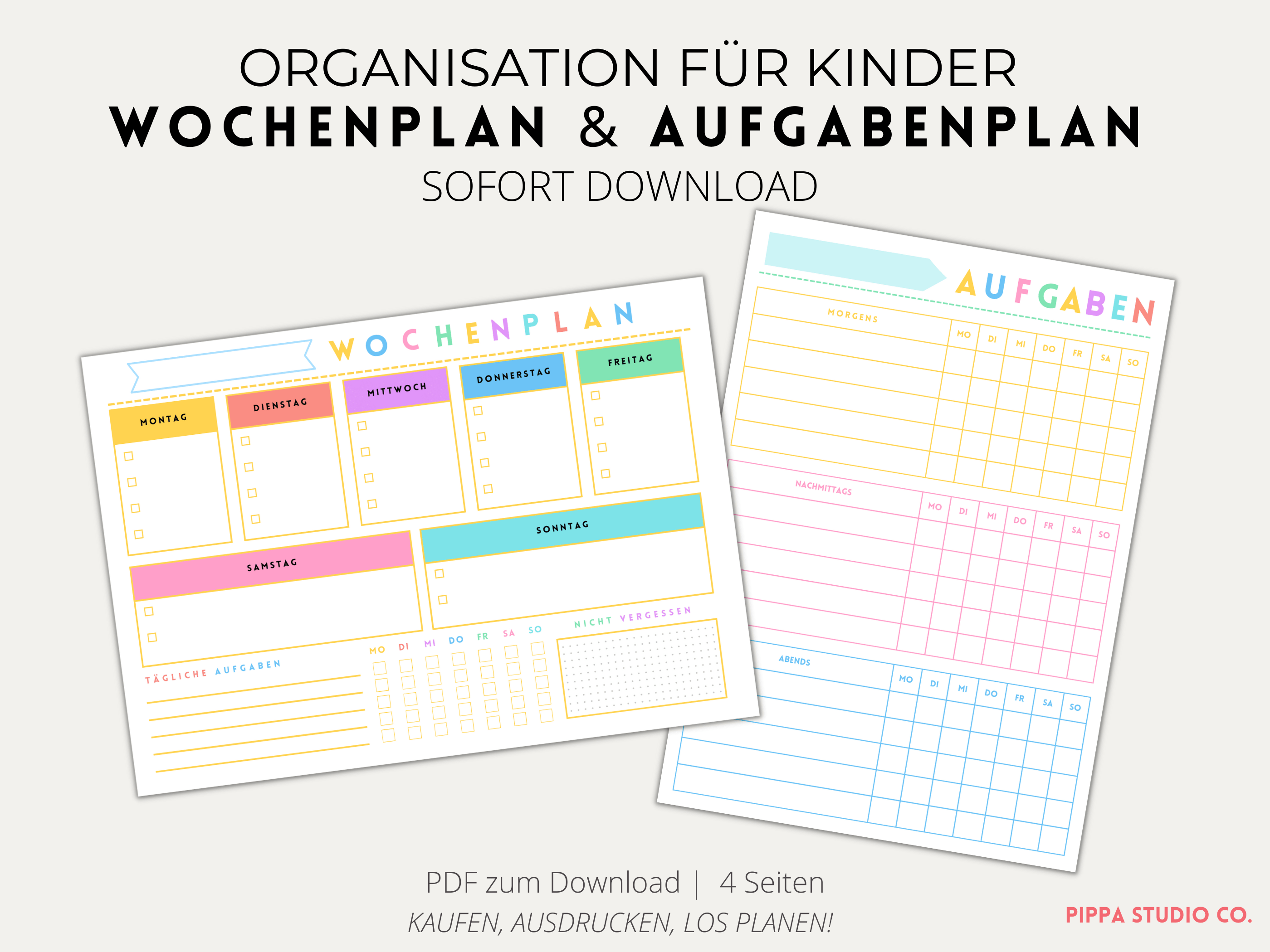 OSALADI Filztafel Für Kinder - Visueller Stundenplan & Lernboard In Blau
