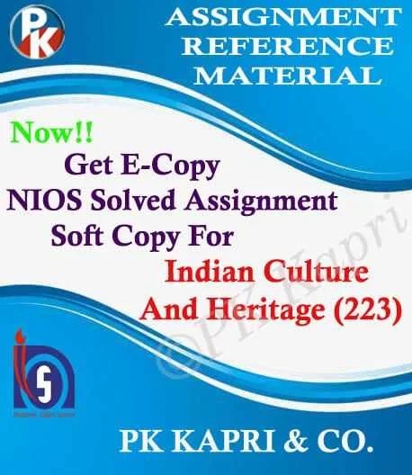 NIOS Indian Culture And Heritage 223 Solved Assignment