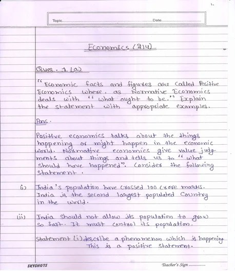 Nios Economics 214 Solved Handwritten Assignment Scanned Pdf English Medium NIOS TMA 2025