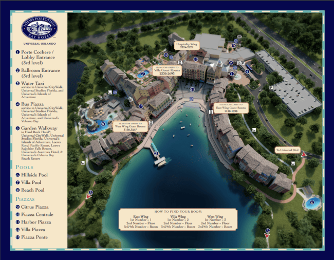 Universal Studios Orlando Resorts Loews Portofino Bay Resort Map Portofino Map 2025 