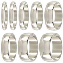 Click to view all platinum rings with rounded profile