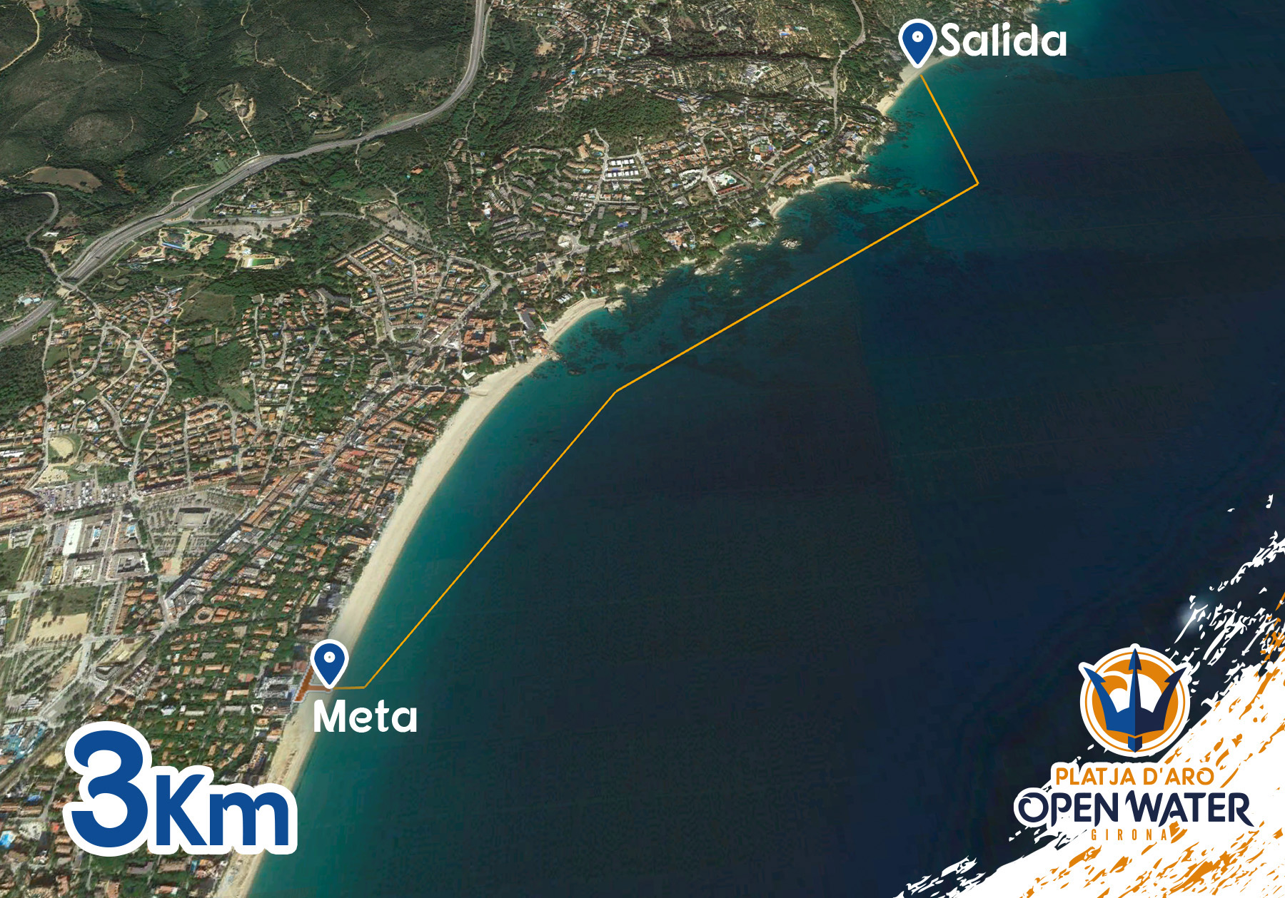 Inicio Platja D Aro Open Water Girona 3000m Aro 