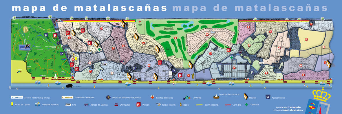 Mapa de matalascañas, matalascañas mapa de la ciudad