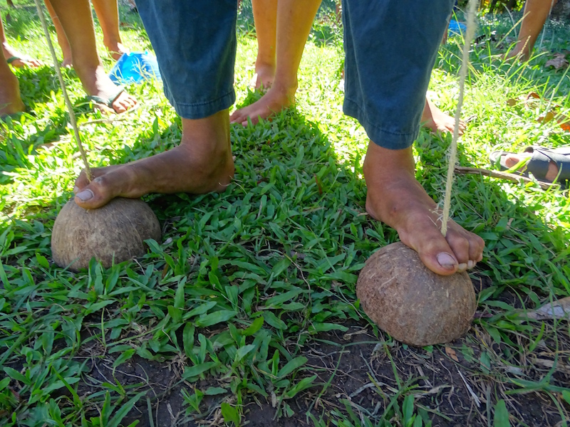 Echasse en noix de coco
