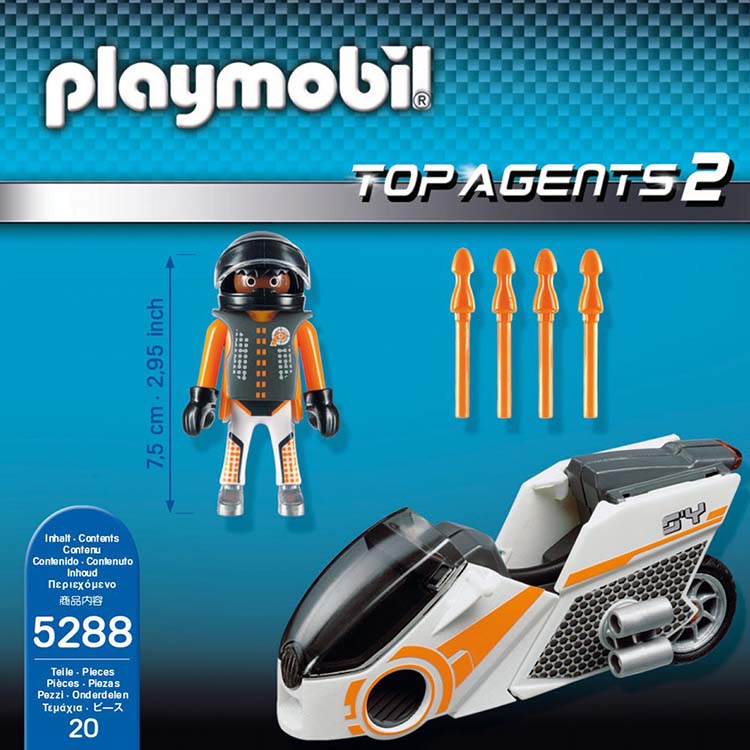 Pièce PLAYMOBIL Vintage - Gyropode / Guidon Du Top Agent (Set 5296) - Occasion Bon état