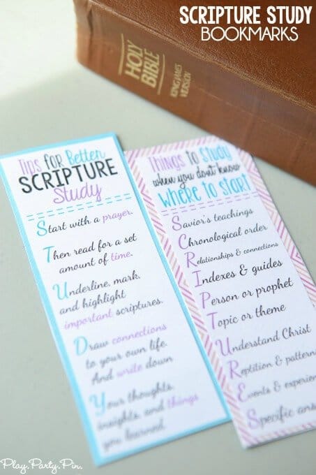free printable scripture study bookmark
