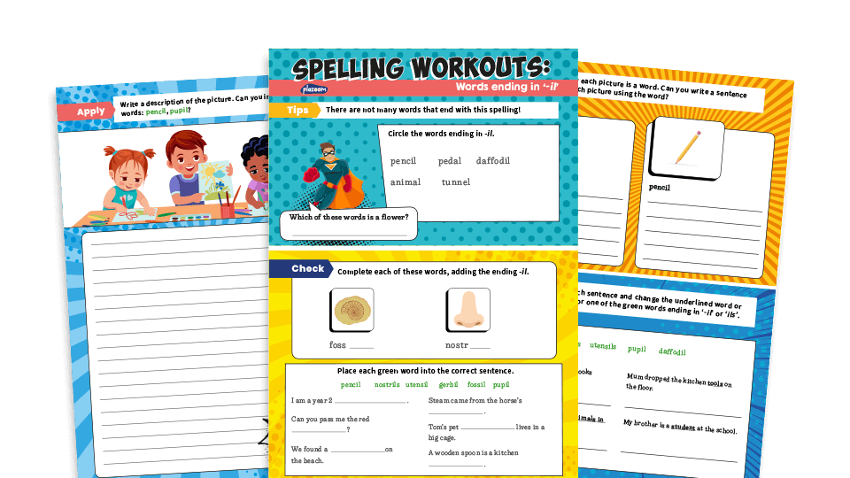 year 2 words ending in il ks1 spelling worksheets plazoom