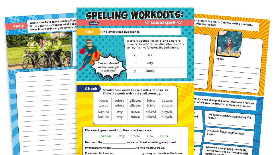 Whether in the form of a fizzy drink or flavored lozenges, cold and flu preventative supplements almost always highlight vitamin c as one of their key ingredients. Year 2 S Sound Spelt C Spelling Worksheets Ks1 Spag Workouts Plazoom