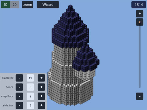 Well, doesn't this look epic? Plotz Minecraft Wizard Tower Generator