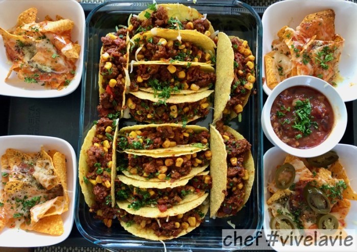 Taco's met nachos en salsa