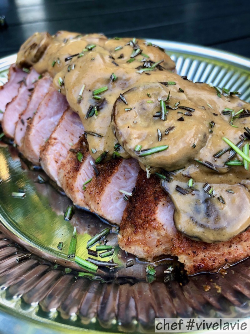 beenham met champignon roomsaus