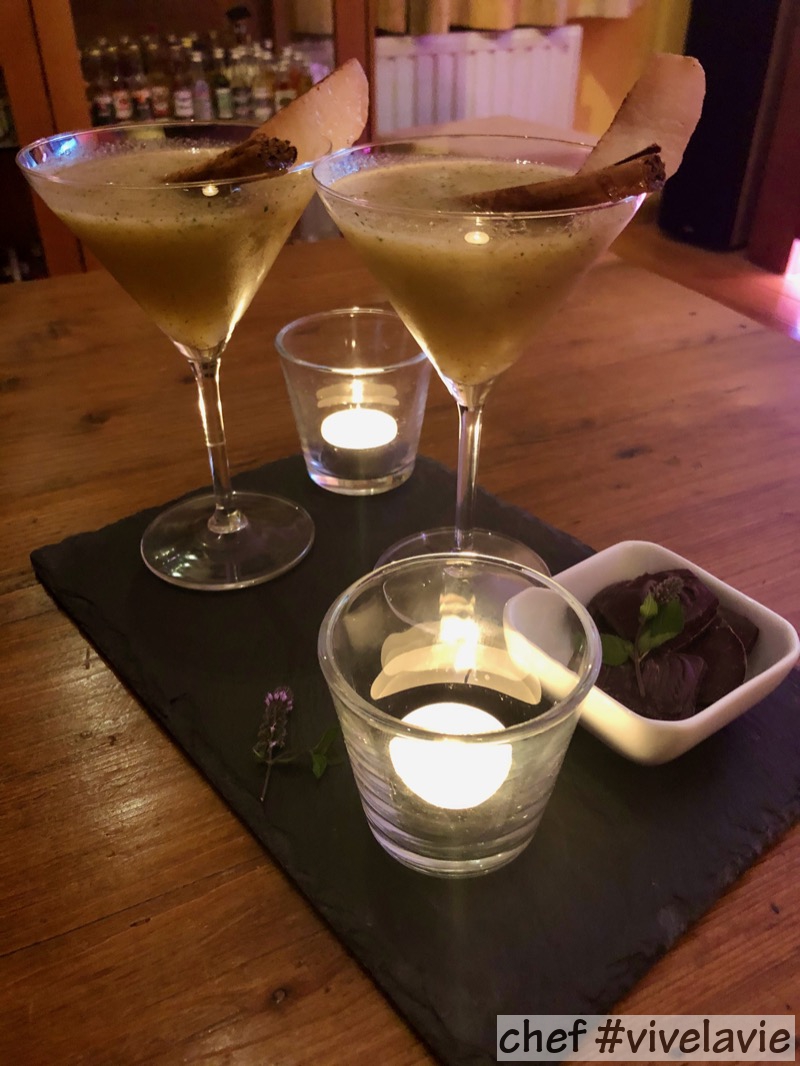 Gerookte nashi peer cocktail