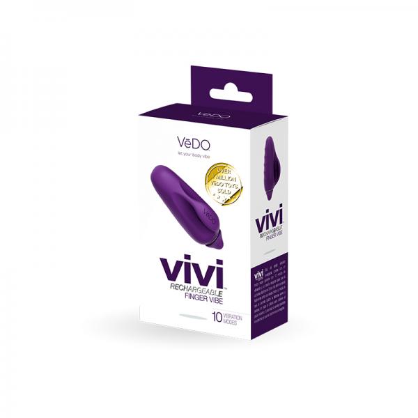 Vivi Rechargeable Finger Vibe Deep Purple