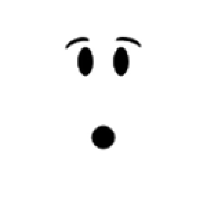 Roblox Surprised Face Emoticon Cartoon Shock PNG File Roblox Face No Background 